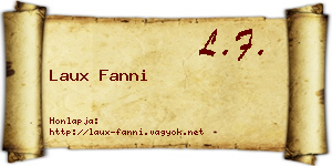 Laux Fanni névjegykártya