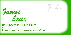 fanni laux business card